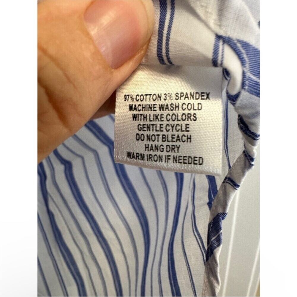 2/$30 NWT Womens UNTUCKit Pinot Perse Button Front Shirt Long Sleeve Cotton - Picture 5 of 8